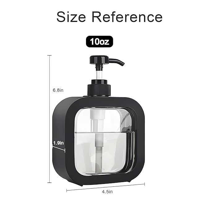 Multipurpose Liquid Soap Refillable Plastic Dispenser Hand Wash, Dish Wash, Shampoo, Conditioner, Shower Gel Lotion for Bathroom and Kitchen 300ml