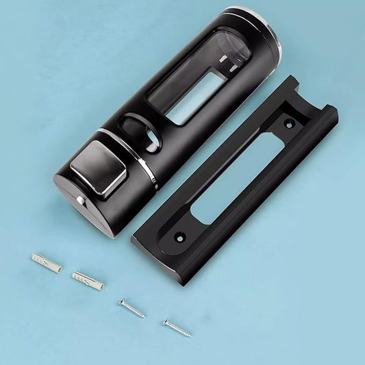 soap Dispenser Wall Mounted for Bathroom | Wash Basin | Liquid Sanitizer Shower Gel Dish Wash Soap Dispenser for Bathroom Kitchen 400Ml Pack of (2, Capsule Black & White, ABS Plastic)