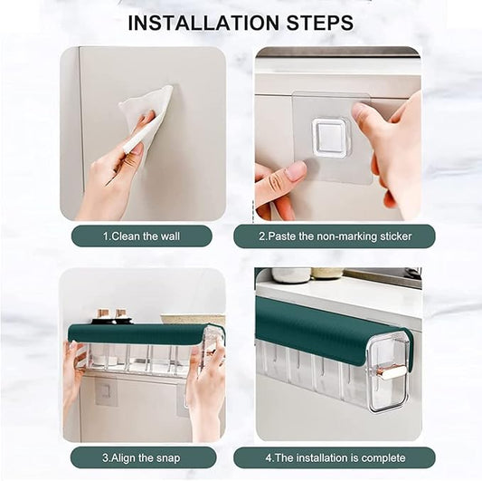 Clear Wall Mounted Drawer Organizer, Wall Hanging Transparent Underwear Panties Storage Box Punch-Free Multifunctional Storage Box for Clothes, Socks, Ties