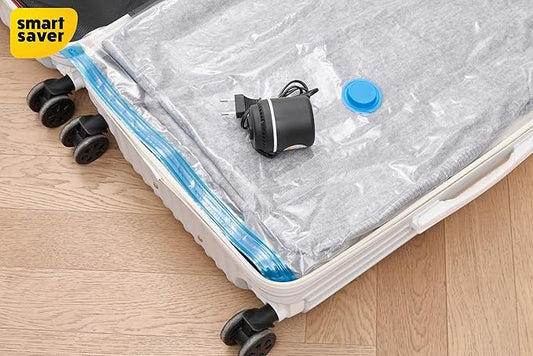 Electric Vacuum Storage Bag Pump, Electric Pump for Reusable Space Saver Ziplock bags, Portable Vacuum Bag Pump for Compression Comforter, Clothing, Quilts