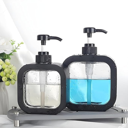 Multipurpose Liquid Soap Refillable Plastic Dispenser Hand Wash, Dish Wash, Shampoo, Conditioner, Shower Gel Lotion for Bathroom and Kitchen 300ml